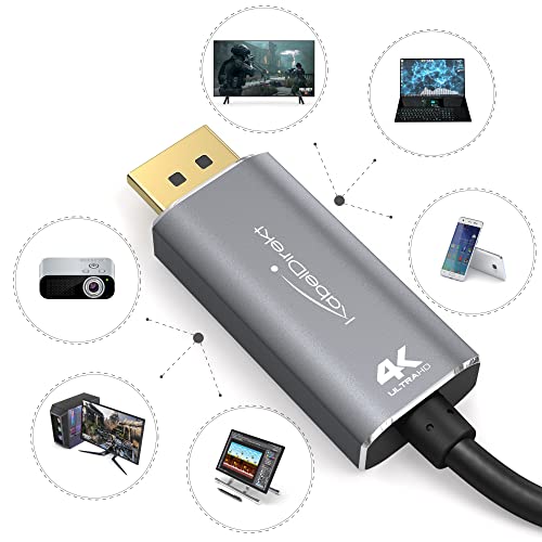 Image of KabelDirekt - 4K USB C to DisplayPort Adapter Cable - 6ft