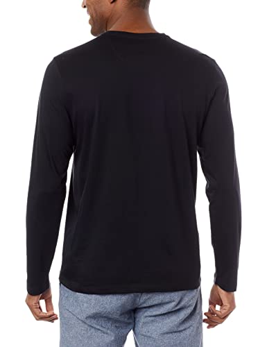 Camiseta Básica Masculina Manga Longa Em Algodão Peruano Preto G