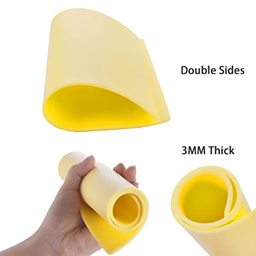 3Mm Tattoo Practice Skin, 3 Pcs 12X8" 3Mm Thick Silicone Fake Skin Blank Double Sides Soft Skin, Tattooing Microblading Eyebrow Lip Practice Sheet For Beginners And Artists (3Pcs I 3Mm) #TOP4