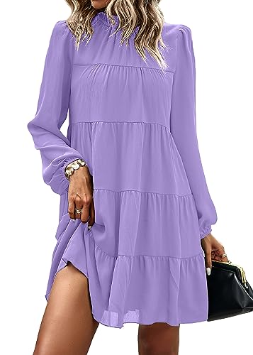 Image of KIRUNDO Women's 2026 Fall Long Sleeve Baby Doll Dresses