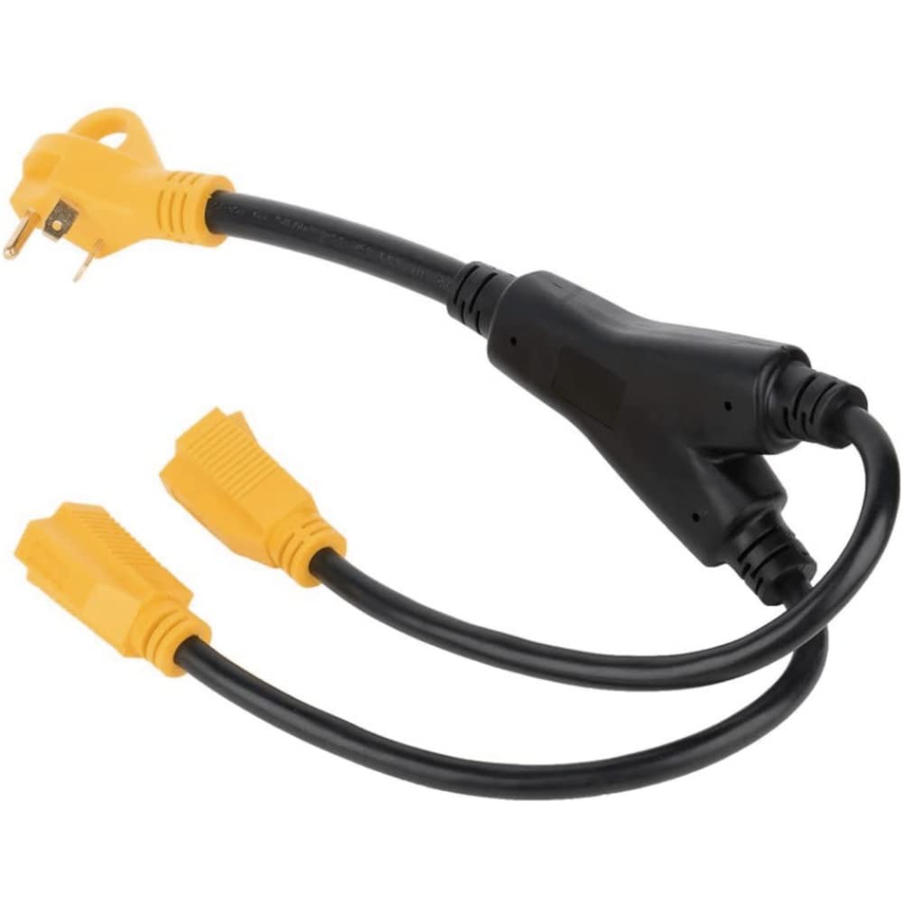 Adaptateur d'alimentation pour camping-car en Y Split 30 mâle vers (2) 15 connecteurs femelles