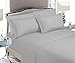 Elegant Comfort Luxury 4-Piece Bed Sheet Set - Luxury Bedding 1500 Premium Hotel Quality Microfiber, Wrinkle Resistant Cool & Breathable, Easy Elastic Fitted, Full, Silver Grey
