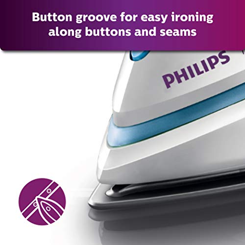 Image of PHILIPS GC1905 1440-Watt Steam Iron with Spray (Blue) (Pack of 2), 1400 watts, Aluminium