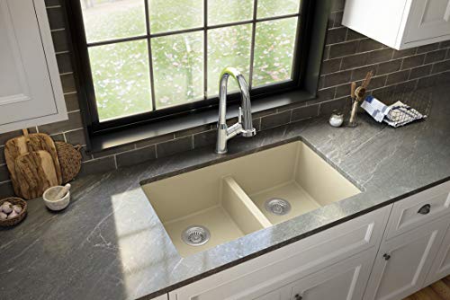 Karran QU-810 Double Bowl Sink in Bisque