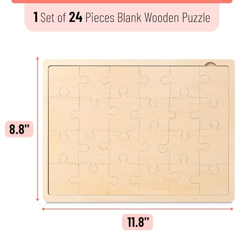 Rompecabezas de madera en blanco Mr. Pen de 24 piezas, 11.7" x 8.8" miniatura 2