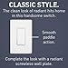 Legrand radiant TM873WCC10 15 Amp Rocker Wall Switch, 3-Way Decorator Light Switches, White (1 Count)