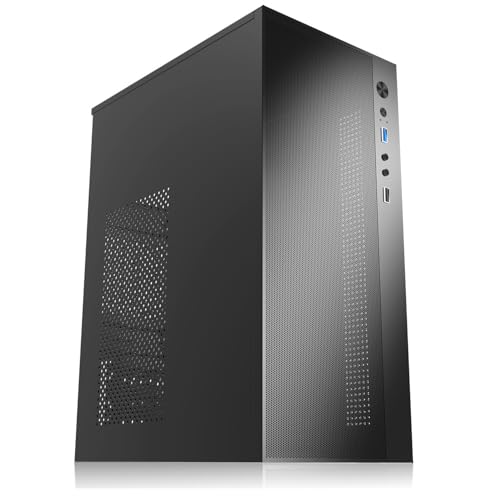 Micro ATX case, Mini itx case with USB3.0, USB2.0 I/O Port,&Standard ATX PSUs, matx case Side Panel Ventilated Airflow Design?Black