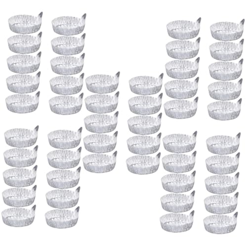 KICHOUSE 5sets Tray Aluminum Weighing Boats Small Size Weighing Dish for Food Processing 10pcs*5