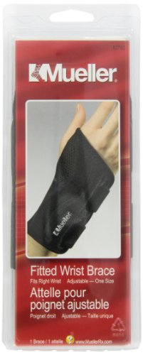 Mueller Sports Fitted Wrist Brace OSFM - Black, Right - Each # 6275