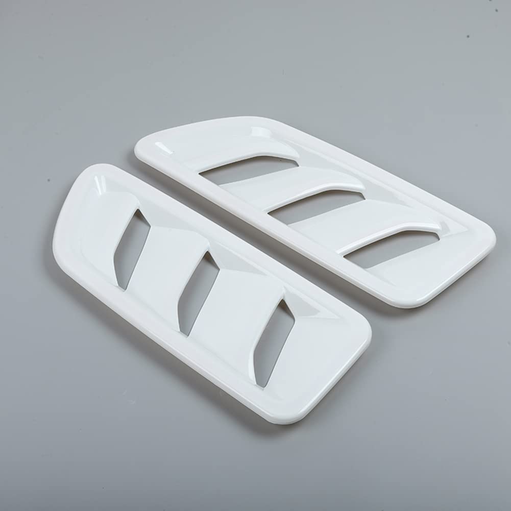 Photo 1 of Car ABS Hood Air Vent Cover, Hood Air Flow Vent Decorative Trim for Jeep Wrangler JL, JT 2018-2022 white