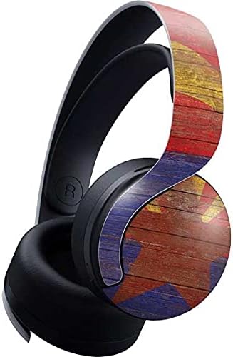 Skinit Decal Gaming Skin Compatible with Pulse 3D Wireless Headset for PS5 - Chicago Flag Dark Wood Design