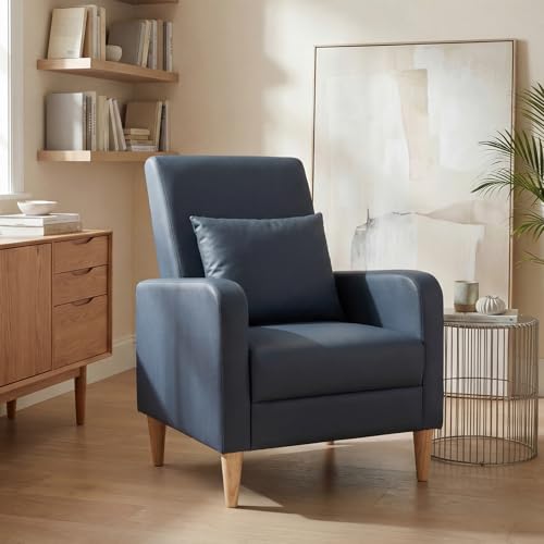 COLAMY Leather Armchair, Blue