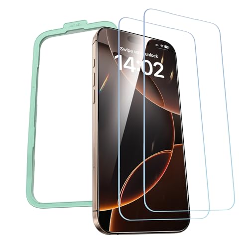 UGREEN iPhone 16 Pro Max Screen Protector 6.9 9H+ Unbreakable Protection HD Ultra Clear Military-Grade Tempered Glass Screen Protector Easy to Install Anti Fingerprint Fit for Most Cases
