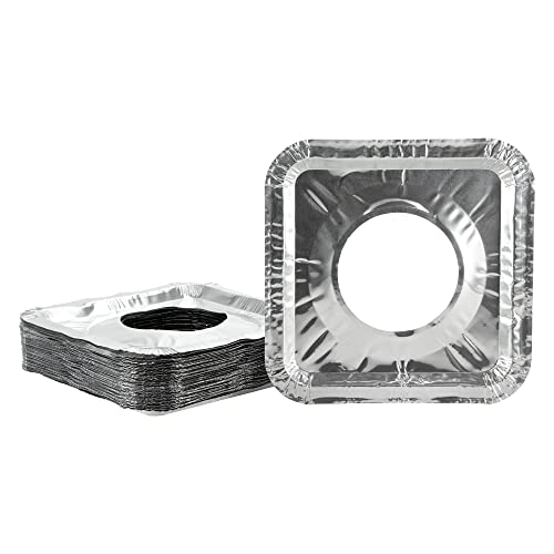 Gas Stove Disposable Burner Liner, Aluminum Foil Burner Cover, Range Guard, 8.375 Inches, Pack of 10 (Round)