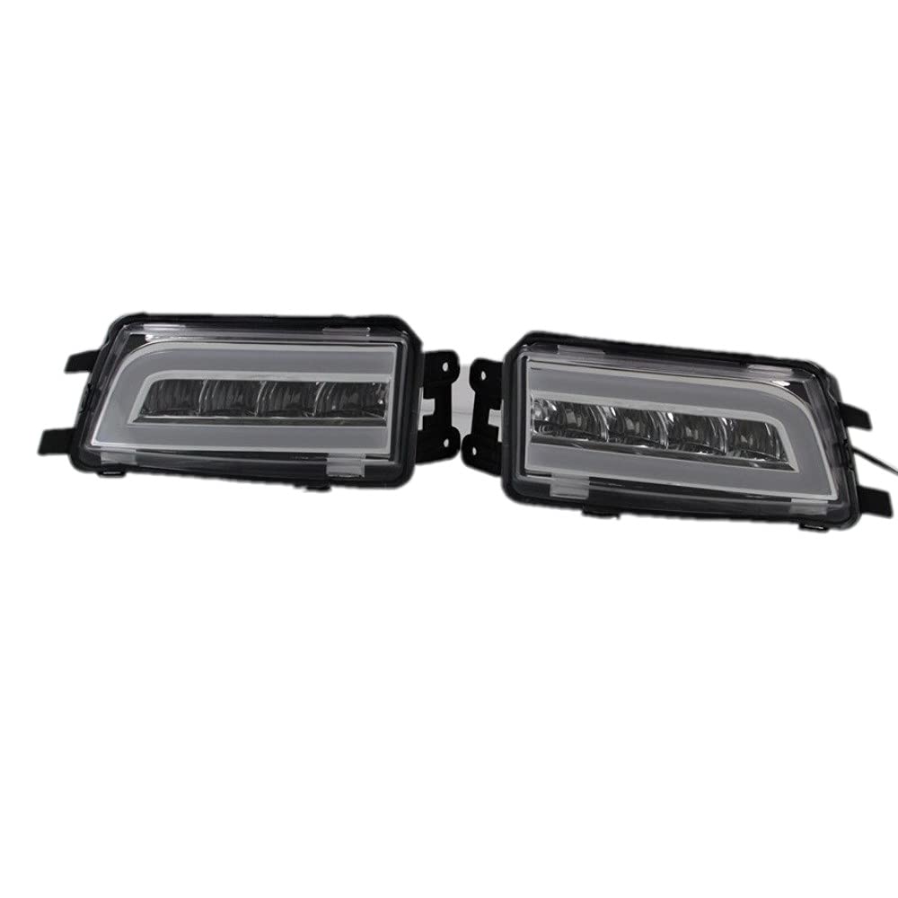 July King LED Daytime Running Lights DRL Case for Volkswagen Passat 2016 2017, LED Fog Lamp With Yello Turn Signal Light
