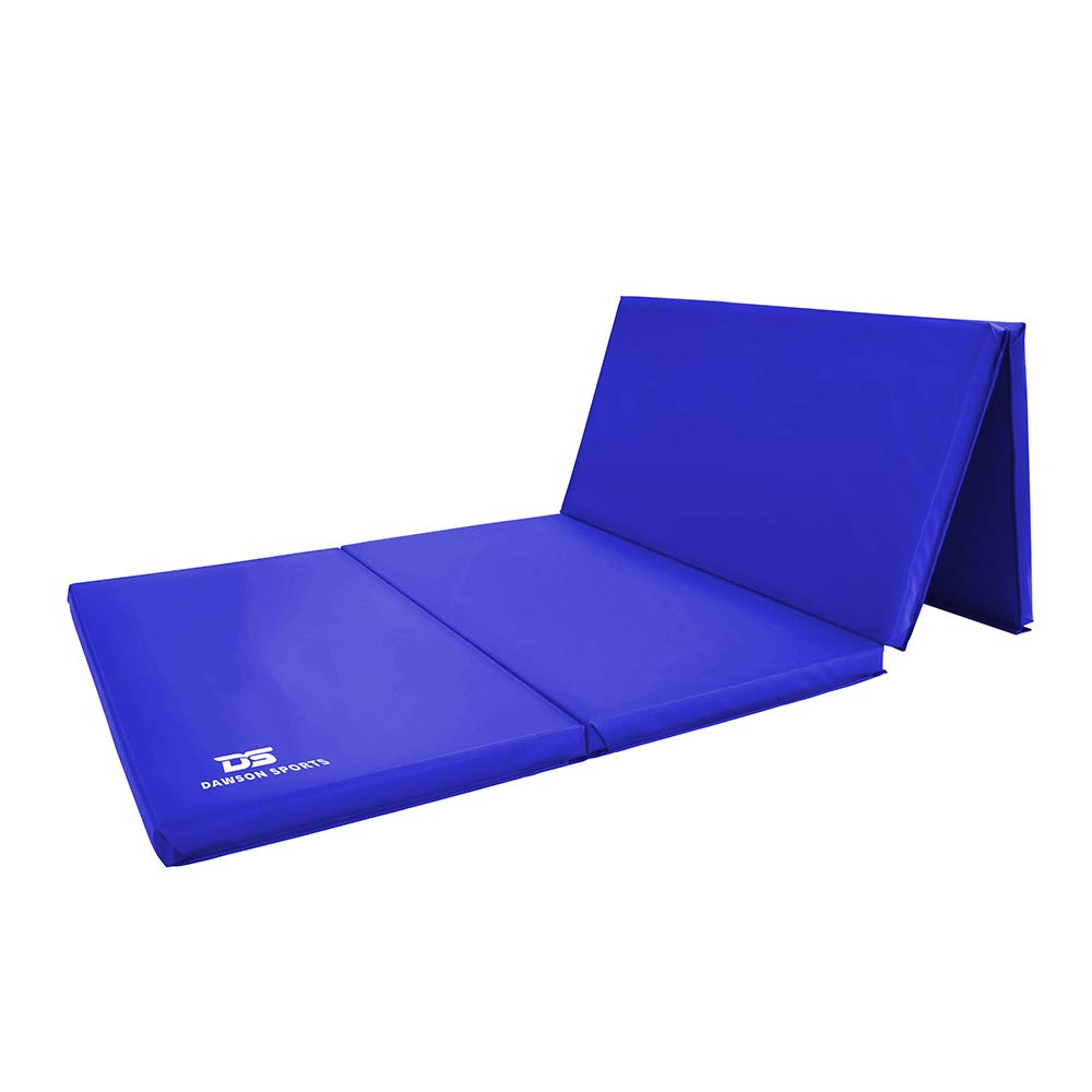 DAWSON SPORTS Unisex Adult 25004B Folding Gymnastics Mat - Blue (25004b), Smallize: 122cm (w) x 244cm (l) 5cm (h)