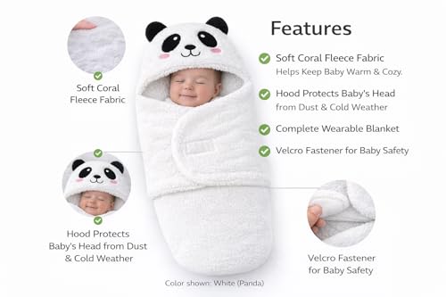 Image of BRANDONN Baby Blanket Newborn Combo Gift Pack of Swaddle Wrapper, 0-9 Months, Length 68 cm x Width 68 cm, Pack of 2 Pcs.