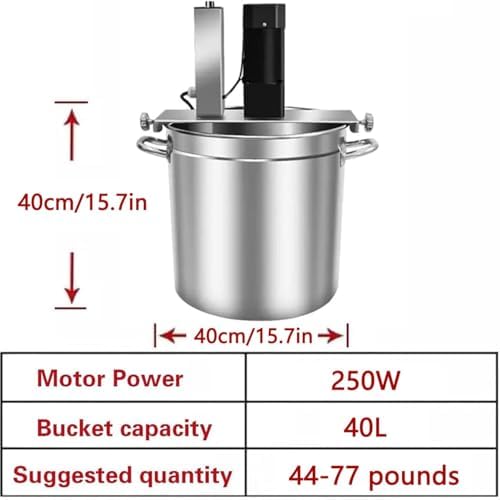 Electric Food Mixer Pot Stirrer - Adjustable Speed Blender for Jam, Sauce, Hot Pot, Soup & Porridge - 4 Blades Mixing Machine for Chili & Beverage