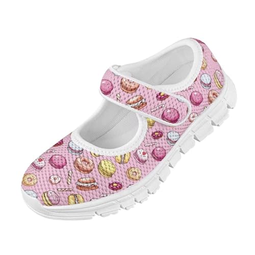 Girls Mary Jane Shoes for Easter School Uniform Shoes Slip-on Walking Sneaker Breathable Mesh Casual Flats