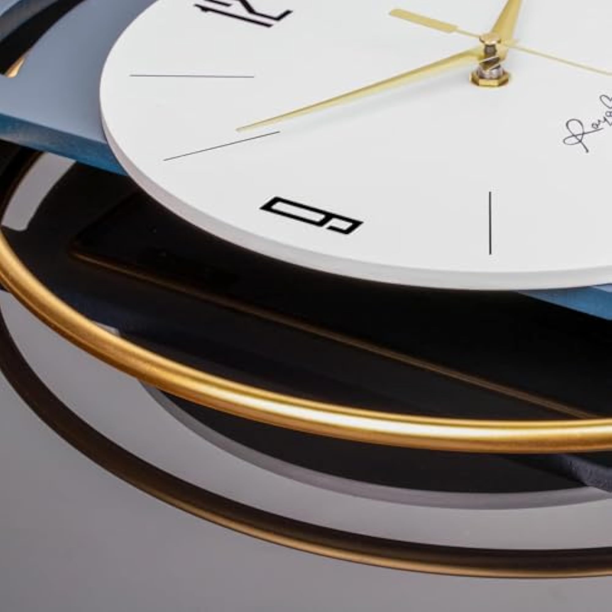 Large Silent Wall Clock, 3D Modern Non-Ticking Design