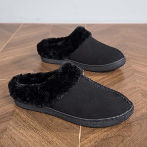 HYDLONGR Men Women Fluffy Plush Memory foam Slippers Non-slip Slip-on Winter Warm Shoes Indoor Outdoor4
