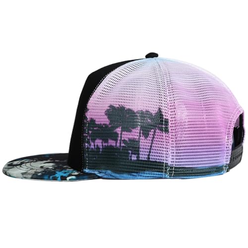 Image of EDTREK Adventure Snapback Hat - Surf Hat - Beach Hat - Hiking Trucker Hat - Flying High Hat