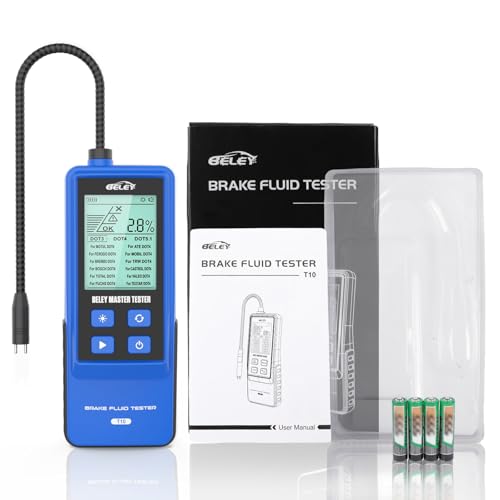 Brake Fluid Tester Digital Automotive Moisture Boiling Point Detector for DOT3,DOT4,DOT5.1 Brake Fluid with 2.8