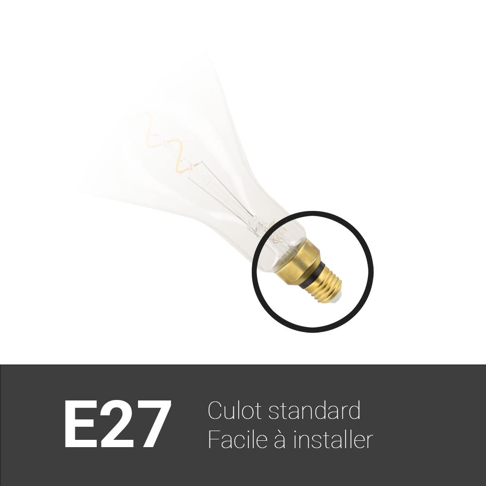 Xanlite - Ampoule Led Giant - Poire - Culot E27-4W Cons. (30W Eq.) - Lumière Blanc Chaud