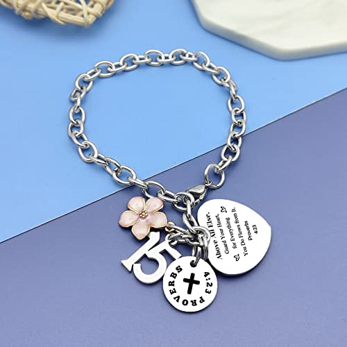 DlaeKua Birthday Gifts for Girls Bracelet Birthday Charm Bracelets Stainless Steel Bracelet Gift for Women Girls 13 15 16 18 21 Year Old Daughter Granddaughter Birthday Present3