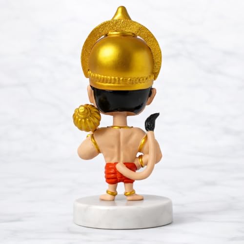 Image of Hanuman Bobble Head Idol for Car Dashboard | Spring Moving Head Hindu God Idol | Decorative Dashboard Idol for Car, Home Temple & Office