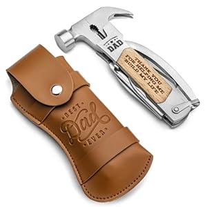 Multi Tool Hammer – Birthday Gifts from Daughter – Mens Gifts for Christmas for World’s Best Dad – 6″ Multifunctional with Screwdriver, Plier, Wire Cutter/Stripper – Dad Christmas Gifts