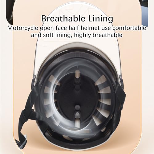 Casco scooter retro JATIBOSH resistente a rayos UV antiempañamiento 3