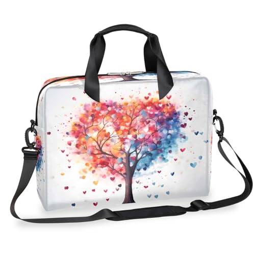 Bolso para portátil de 16 pulgadas Watercolor Love Heart Tree miniatura 1