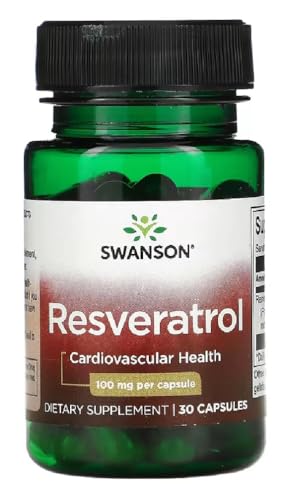 Swansons Swanson - Resveratrol 100mg | Natural Polyphenol from Japanese Knotweed | Cell Protection & Healthy Aging Support - 30 Capsules