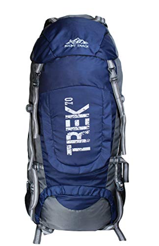 Mount Track Gear Up Rucksack, Hiking & Trekking Backpack 70 Ltrs with Rain Cover and Front Opening