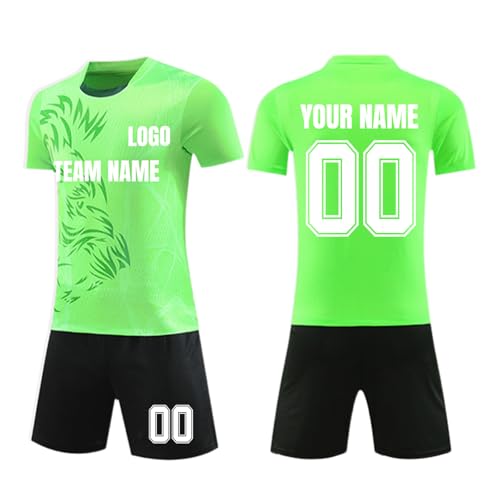 Camiseta Fútbol Personalizadas Nombre Número para Regalo de Fútbol, Equipación Futbol DIY con Conjunto Top Pantalón Corto para Hombres y Niño 2026