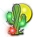 Cactus Flashing Blinking Light Up Body Lights Lapel Pins (5-Pack)