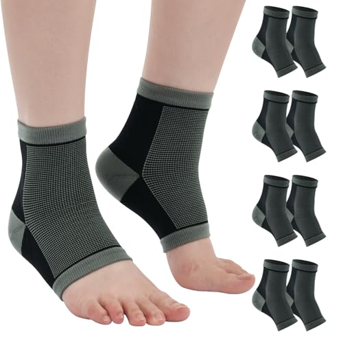 4 Paar Kompressionssocken Damen Herren Sprunggelenkbandage Kompressionsstrümpfe Knöchelbandage Fußbandage Knöchel für Plantarfasziitis Arthritis Verstauchte Fersensporn Sport (Schwarz, 43-46) 4 Paar Kompressionssocken Damen Herren Sprunggelenkbandage Kompressionsstrümpfe Knöchelbandage Fußbandage Knöchel für Plantarfasziitis Arthritis Verstauchte Fersensporn Sport (Schwarz, 43-46)