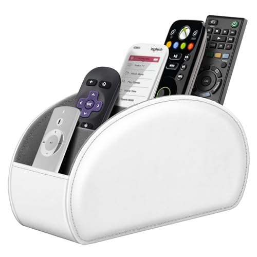 Image of FINTIE Remote Control Holder with 9 Compartments Vegan Leather