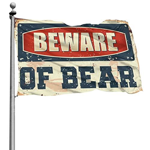 Banderas de dormitorio Beware of Bear para decorar un cuarto de estudiantes