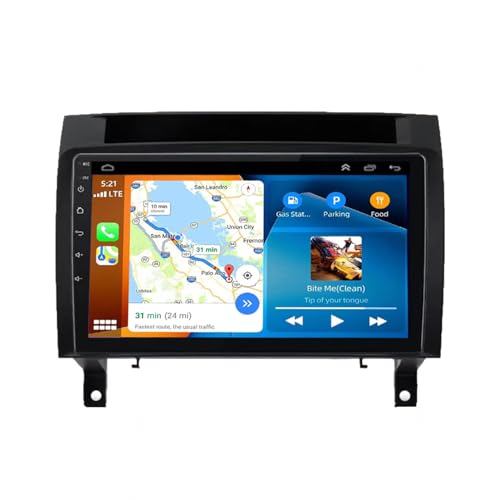 Autoradio Android 15 avec éCran Tactile 9" Radio GPS Navigation pour Mercedes Benz Class SLK 2004-2009 SLK Amg 2009-2010 Accessoires Voiture Plug and Play Prend en Charge Le ContrôLe,HM607