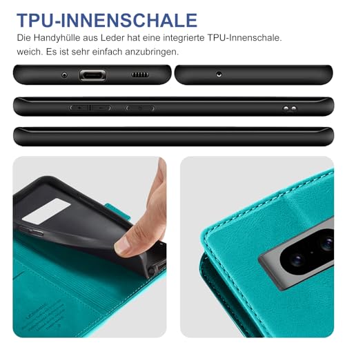 Étui de protection Google Pixel 8 5G avec support et cartes - 6