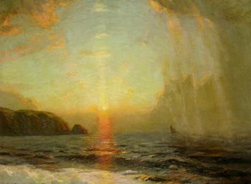 Impressions d'art mural coucher de soleil Albert Julius Olsson de prestige