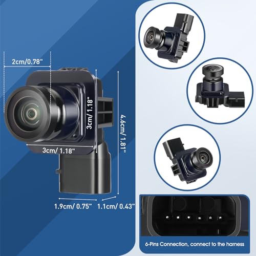 Image of Rear View Backup Camera Fit for Ford Fusion 2013-2016, Reversing Parking Assist Camera OE Replacement ES7T-19G490-AA ES7Z-19G490-A DS7Z-19G490-A DS7T-19G490-DD E1GT-19G490-BB