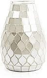 HOUSEHOLD Arbeitsplatte Mosaik Vase Nordic Fresh Light farbige Glas Mode Home Office Blume Arrangement Study Vase 12.5 × 4,5 cm XMJ (Color : Vase C)