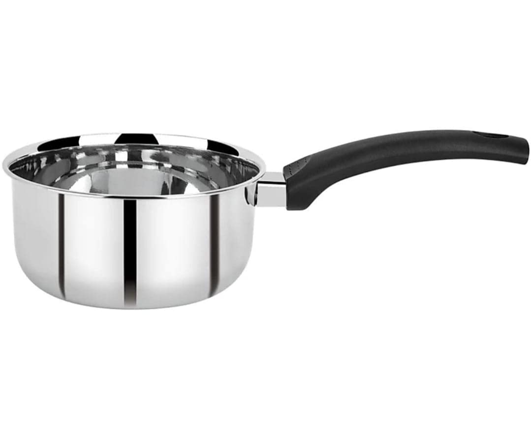 BluNeo® Premium Stainless Steel Tea Maker/Milk Pan/Tapeli/Patila/Pot Pan/Bhagona Cookware with Strong Bakelite Handle- (1.5 LTR) BluNeo® Premium Stainless Steel Tea Maker/Milk Pan/Tapeli/Patila/Pot Pan/Bhagona Cookware with Strong Bakelite Handle- (1.5 LTR)