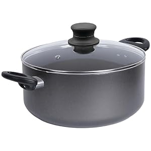 Stock Pot with Lid 4.5L / 24cm Large Non Stick Cooking Pot Saucepan Soup Pot – Heat Resistant Handles Cookware Casserole Dish, Grey by Circle of Trust