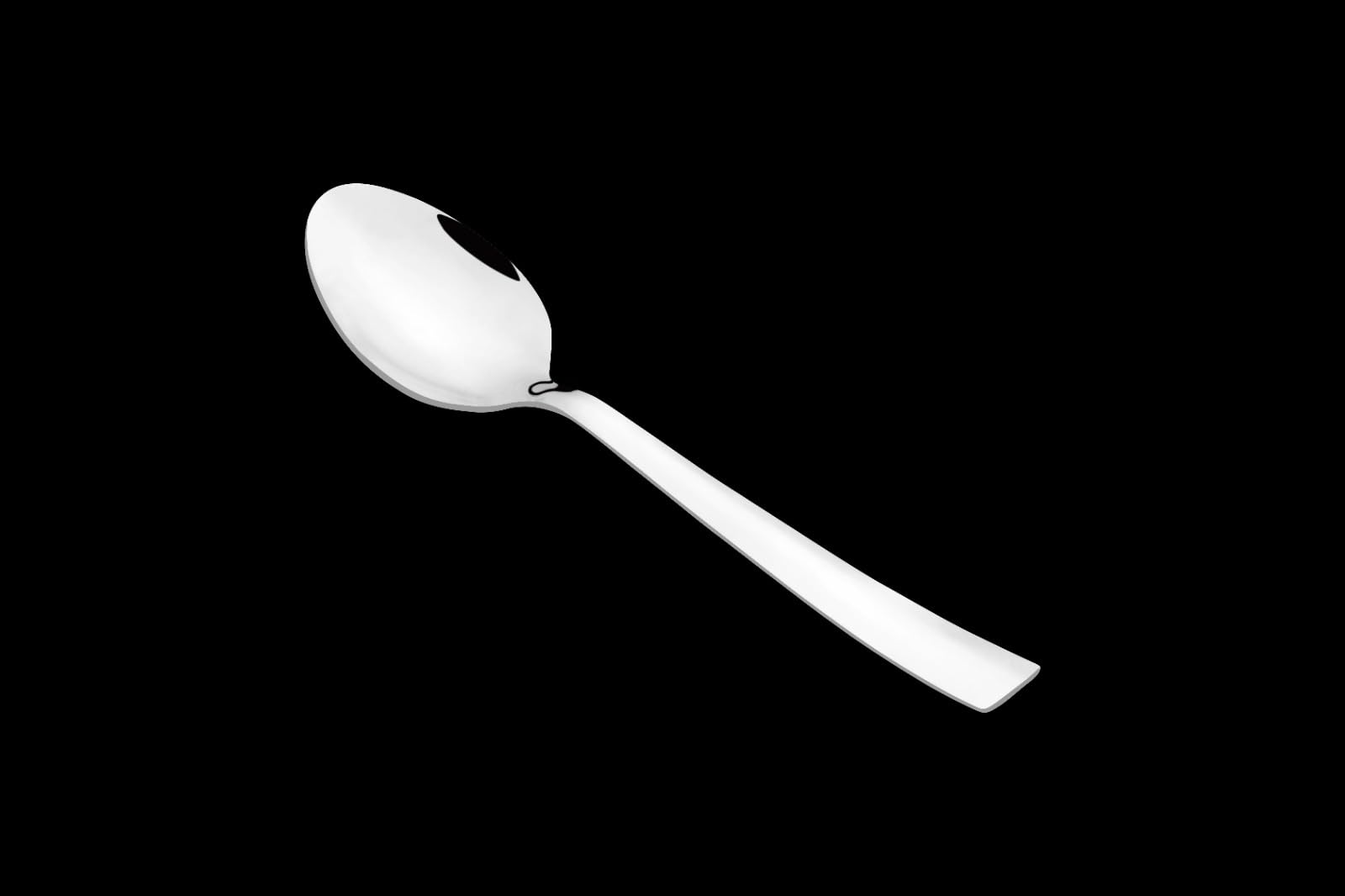 appeasy Stainless Steel Dessert Spoon Set - Silver, Mirror Polished, Ergonomic, Rust-Resistant-18.5 cm Long. (6) 1