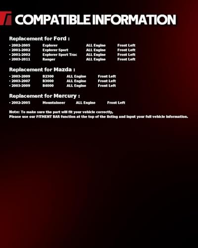 Image of Torchbeam Front Brake Caliper Left for Ford 2003-2011 Ranger, Ford 2002-2005 Explorer, Ford 2001-2002 Explorer Sport Trac, Front Left Caliper Replace # 18B4759