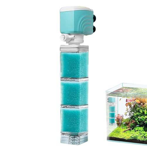 Yulokdwi Filtre pour Aquarium | Pompe Filtration Et Circulation d'eau pour Aquarium | Système De Filtration Puissant pour Bassin d'eau Douce Marine Élevage De Crevettes Animalerie Maison Bureau